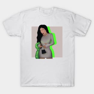 Kylie Jenner. Acid green. T-Shirt